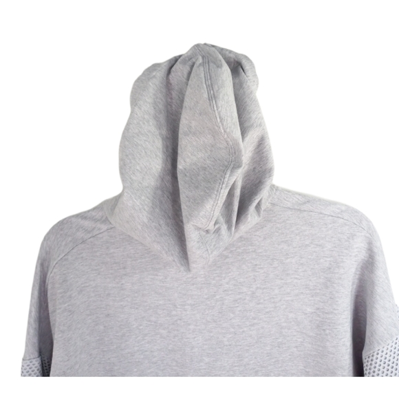 PUMA Gray Crop Longsleeved Sweatshirt Pullover Hoodie SZ Medium - Picture 4 of 9